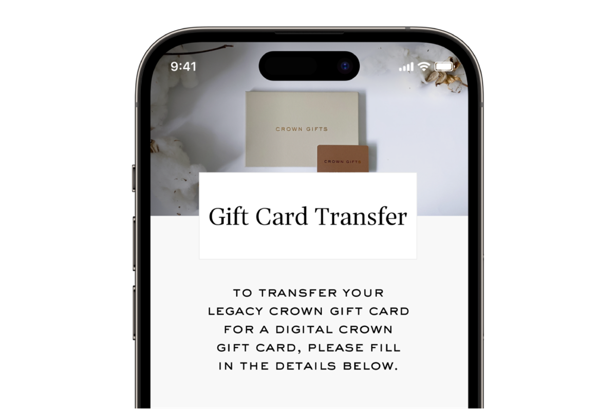 Gift Card Balance Transfer - Crown Gifts